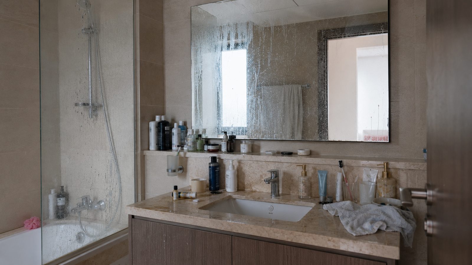 Bathroom before cleaning